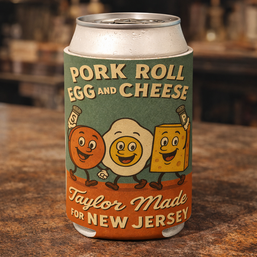 Pork Roll Egg and Cheese Taylor Made Can Cooler - True Jersey