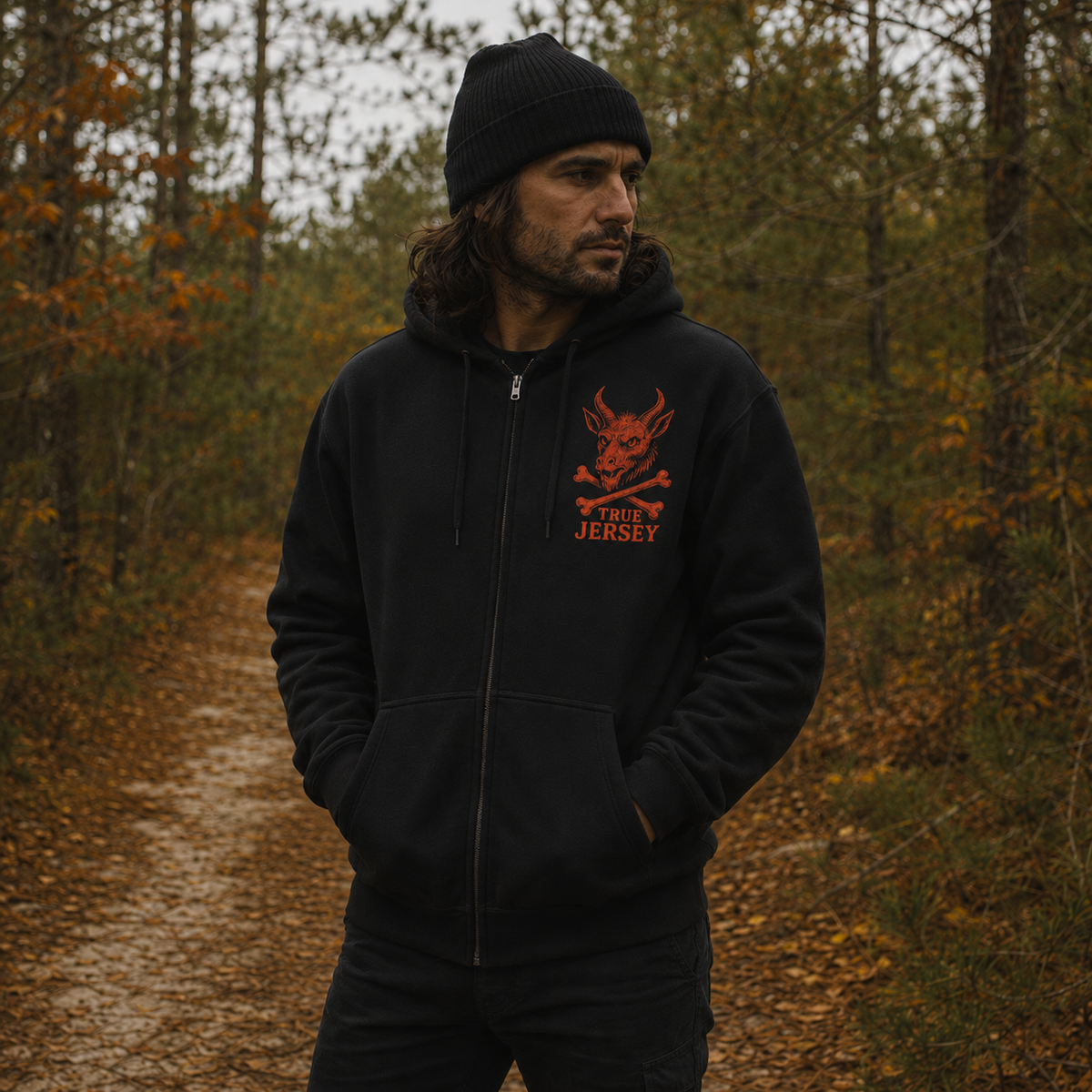 Jersey Devil Pine Barrens Tour Zip Up Hoodie - True Jersey