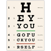 Eye Test Chart Sticker - Shady Front