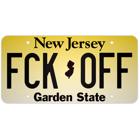 "FCK OFF" Decorative  License Plate