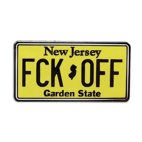 License Plate "FCK OFF" Enamel Pin