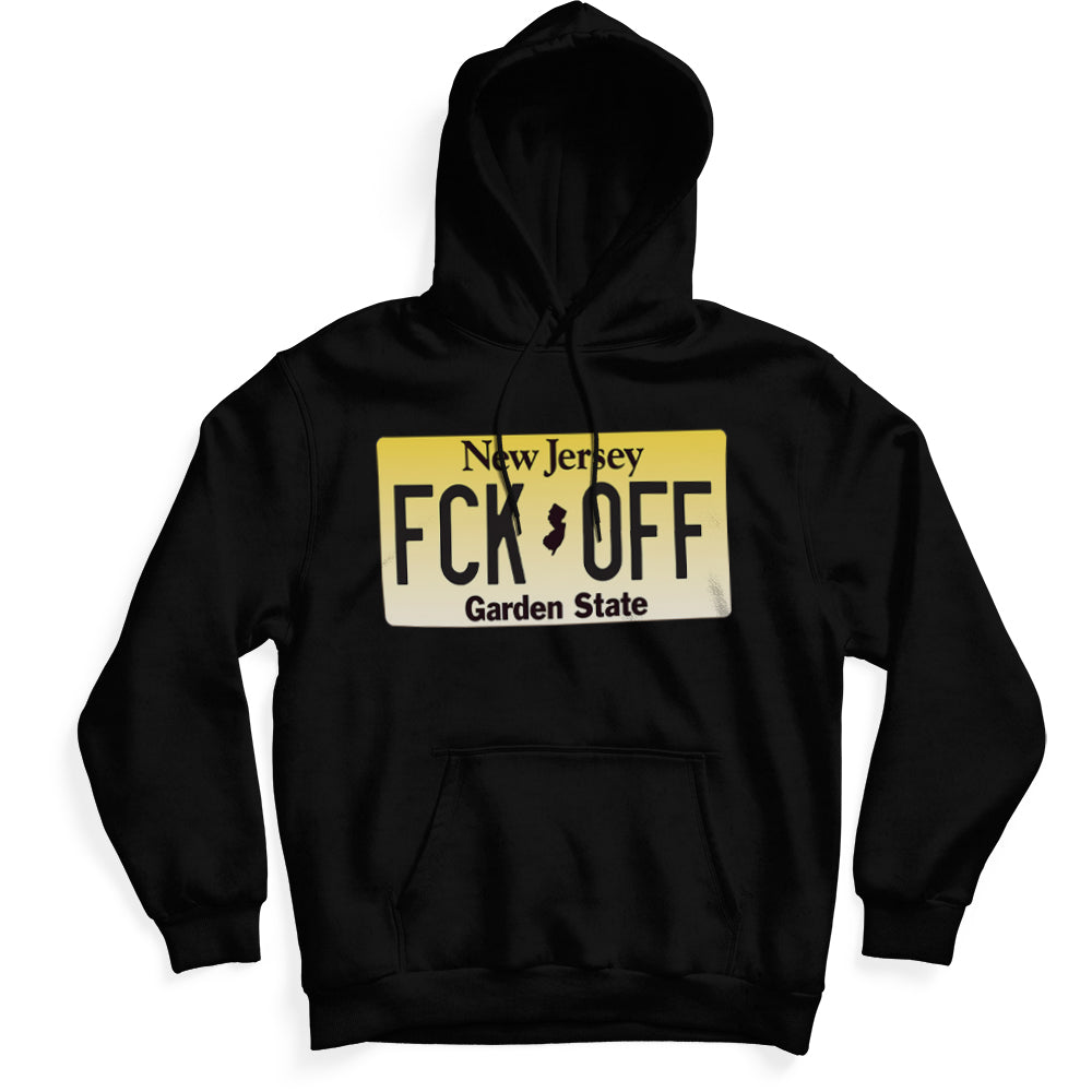 License Plate "FCK OFF" Hoodie - Shady Front
