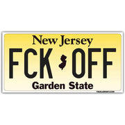 License Plate "FCK OFF" Sticker