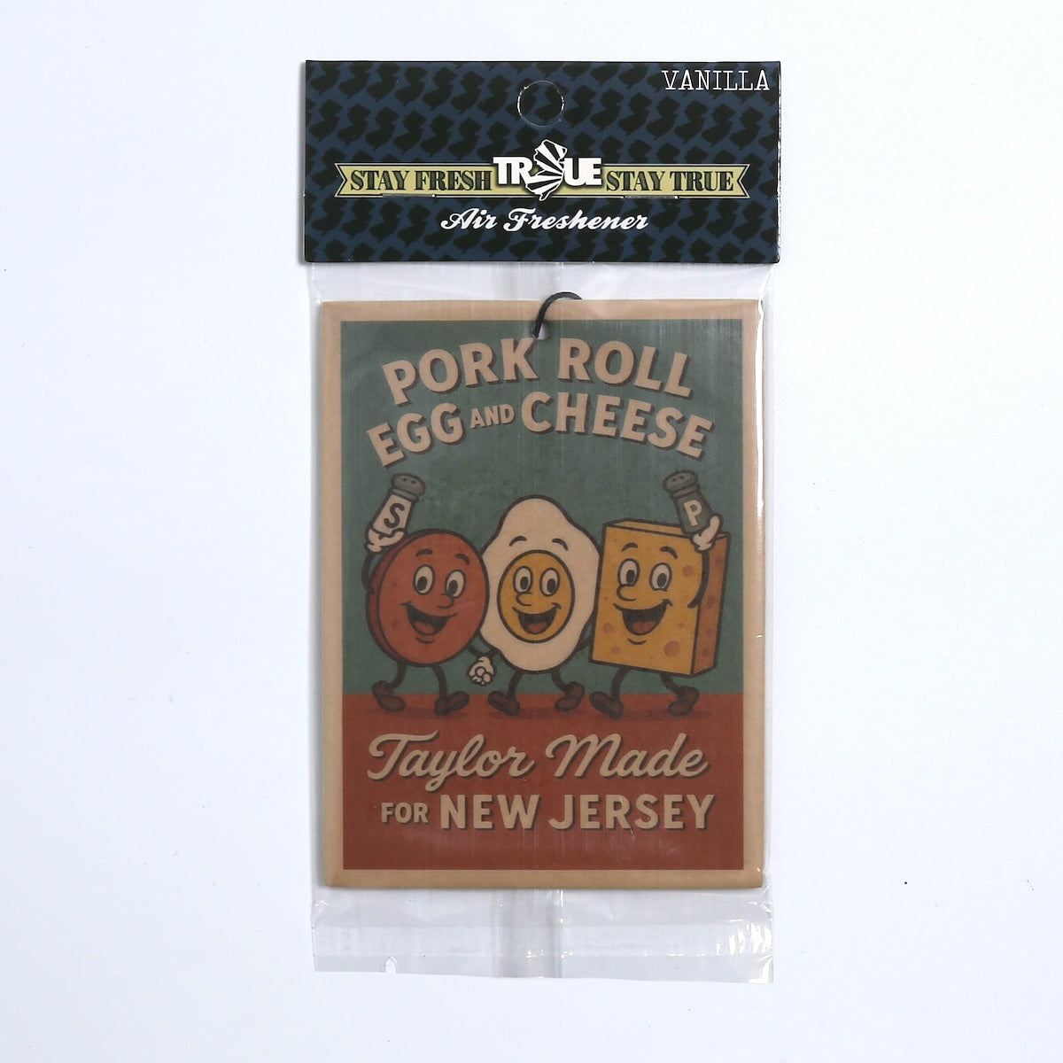 Air freshener packaging with cartoon characters and text on a white background