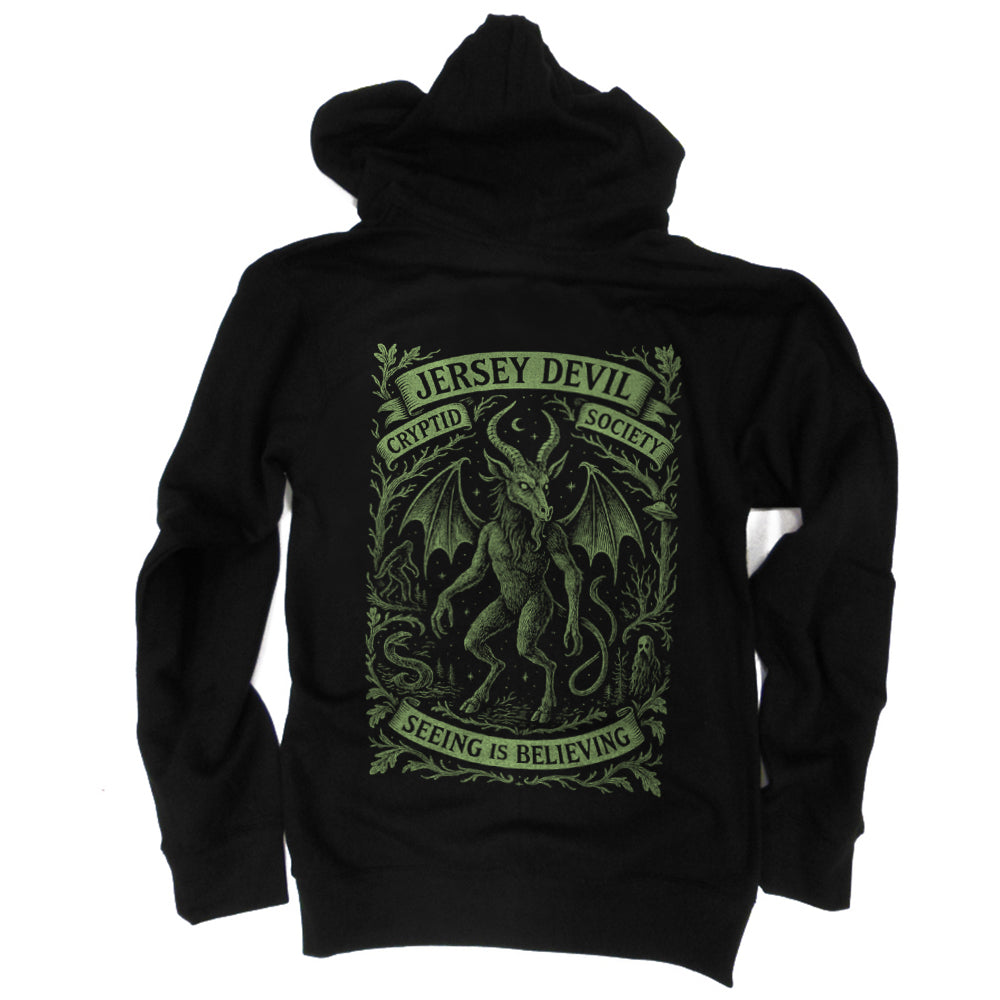 Jersey Devil Cryptid Society Zip Up Hoodie - True Jersey