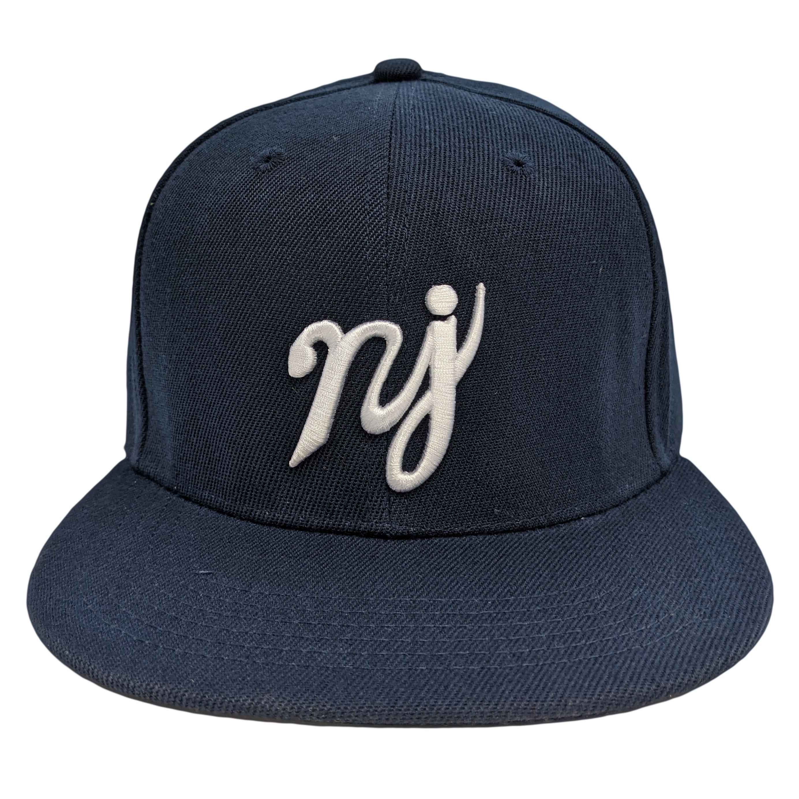 Deep Navy Scripture NJ Script Snapback Hat | True Jersey