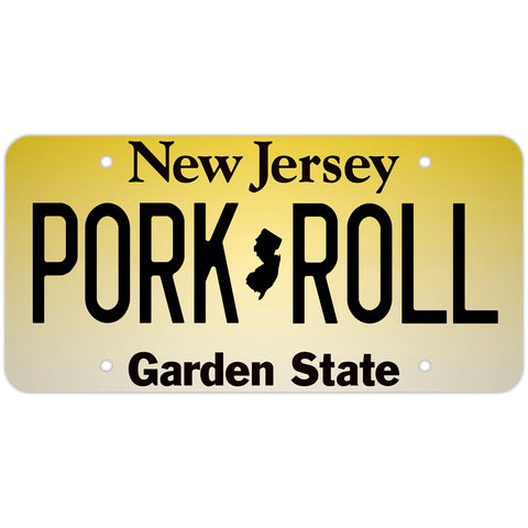 Pork Roll Decorative License Plate