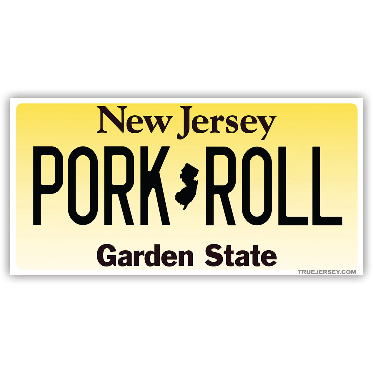 Pork Roll License Plate Sticker - Shady Front