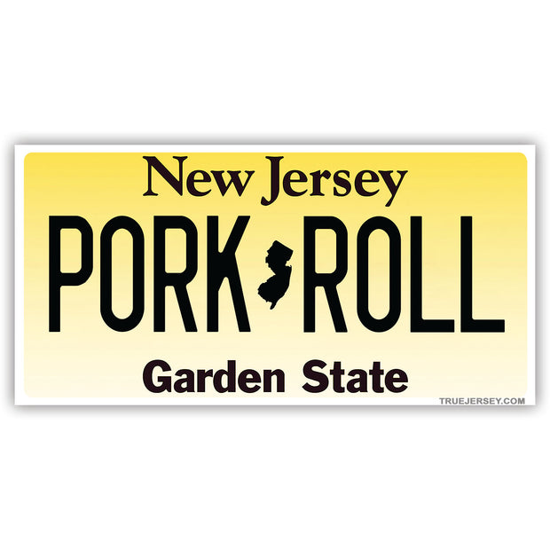 Pork Roll License Plate Sticker – True Jersey