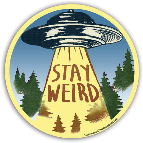 Stay Weird Car Magnet