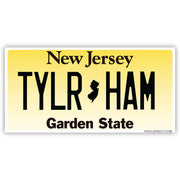 Taylor Ham License Plate Sticker - Shady Front