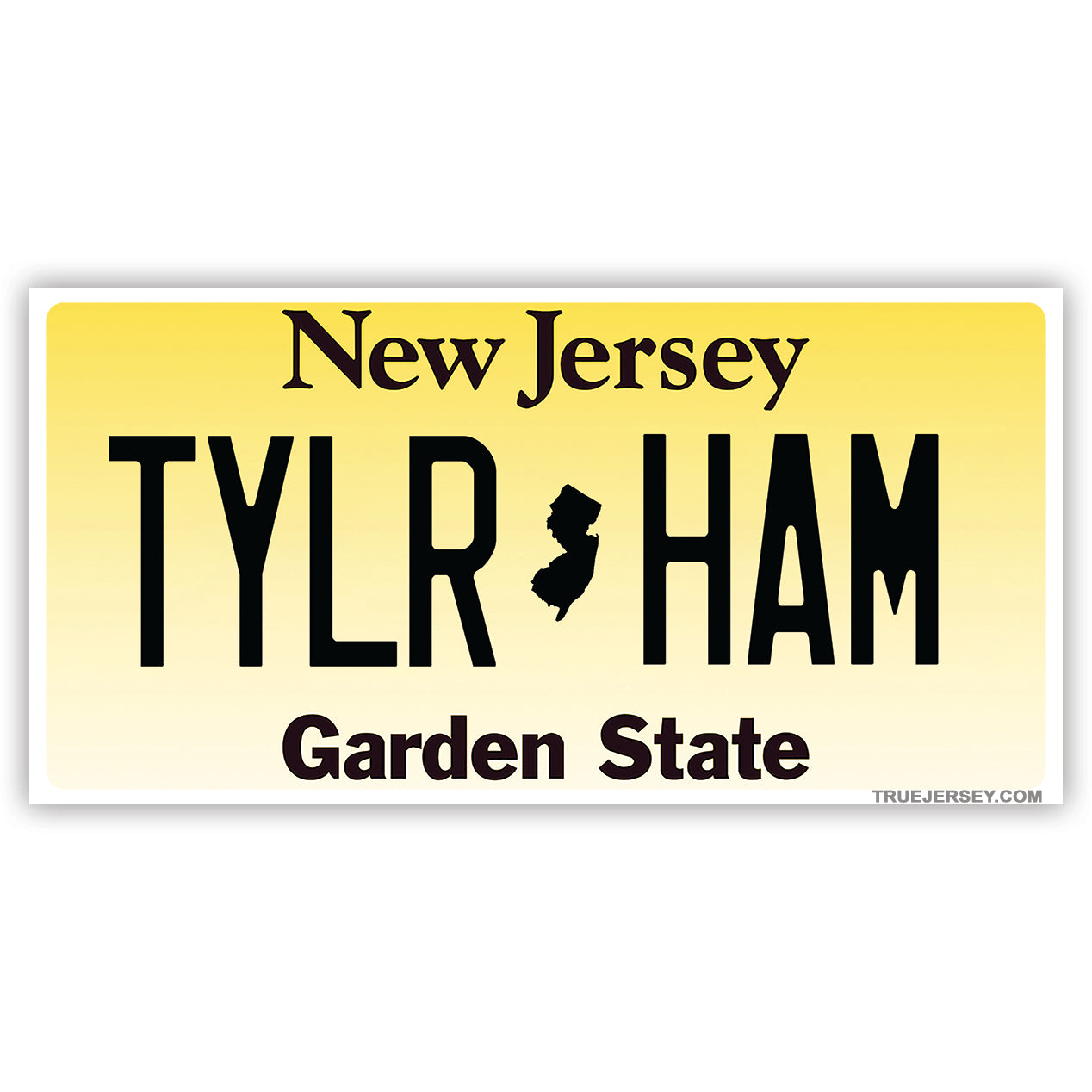 Taylor Ham License Plate Sticker - Shady Front