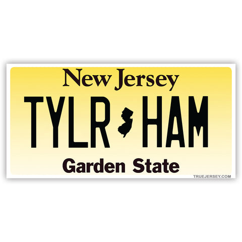 Taylor Ham License Plate Sticker
