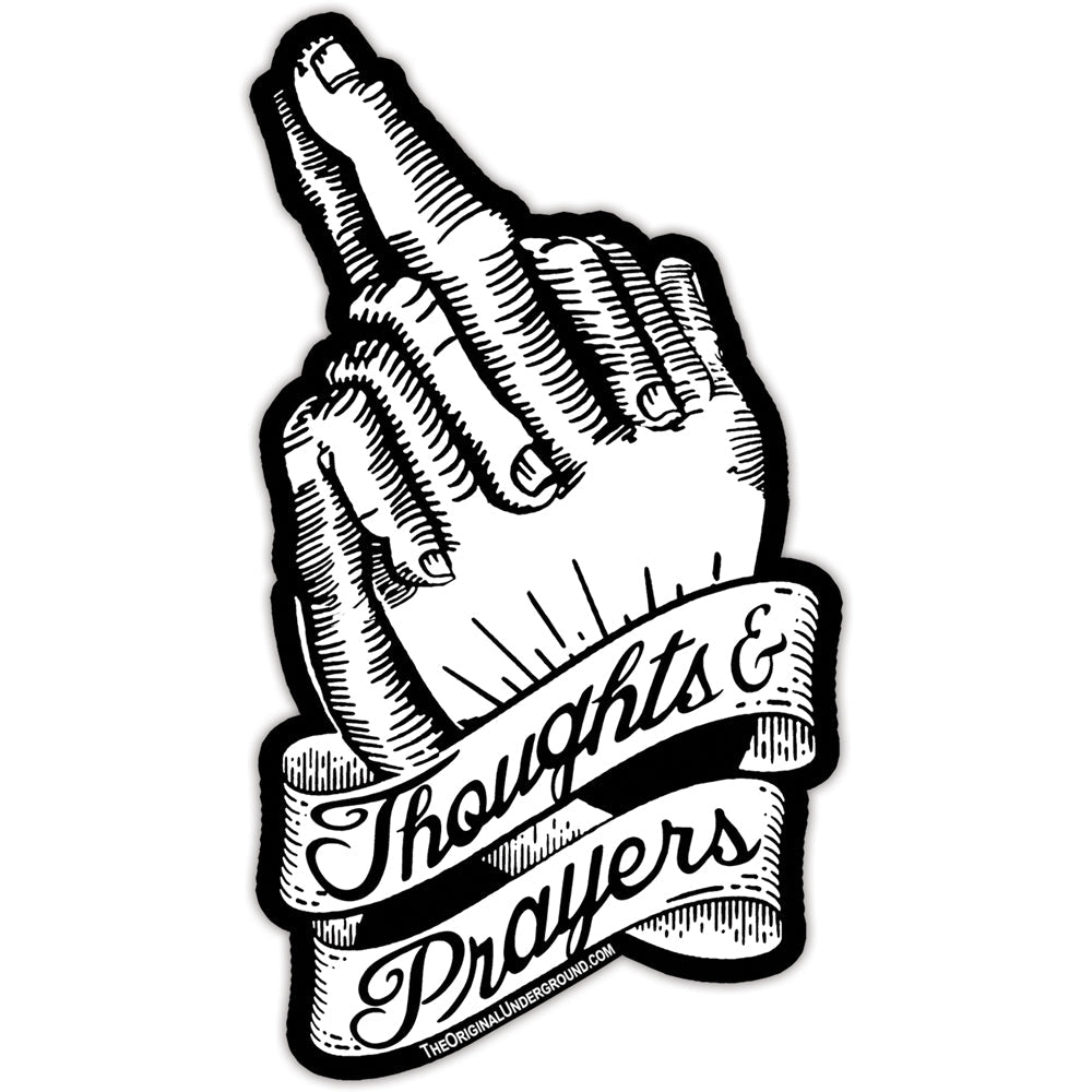 Thoughts and Prayers Car Magnet – True Jersey, image size:1000x1000