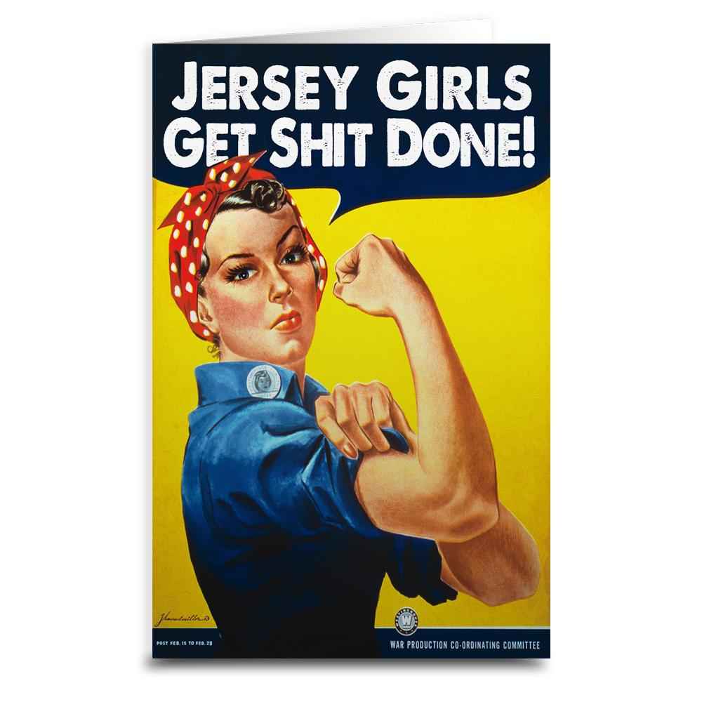 Jersey Girls Get S--t Done Greeting Card
