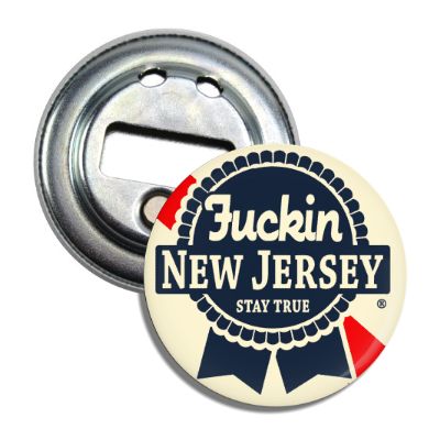 Blue Ribbon F--kin' New Jersey Magnet Bottle Opener