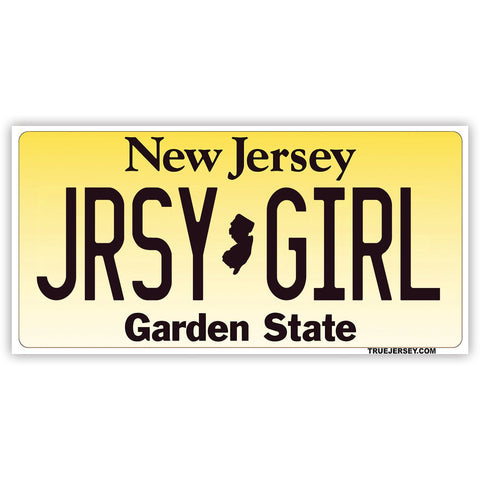 Jersey Girl License Plate Sticker - True Jersey